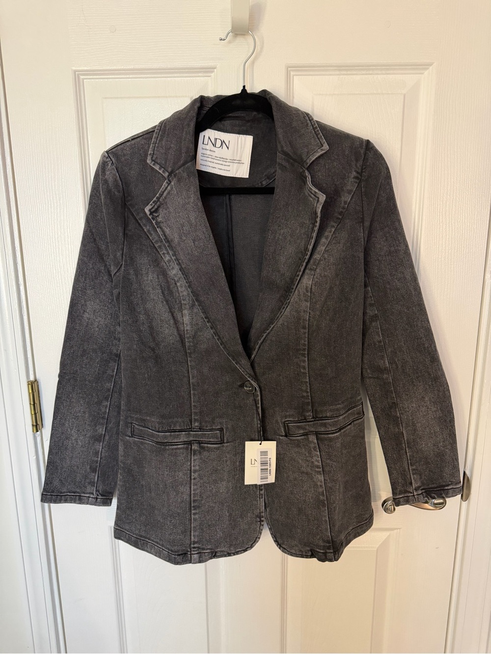 LNDN Vintage Wash Black Denim Blazer